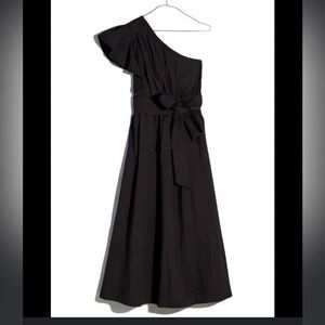 NWOT Madewell Ruffled One-Shoulder Midi Dress